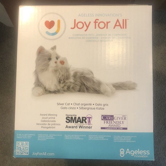 Ageless Innovation Joy For All Companion Pets, Silver Cat, Battery Powered, NEW - Picture 5 of 8